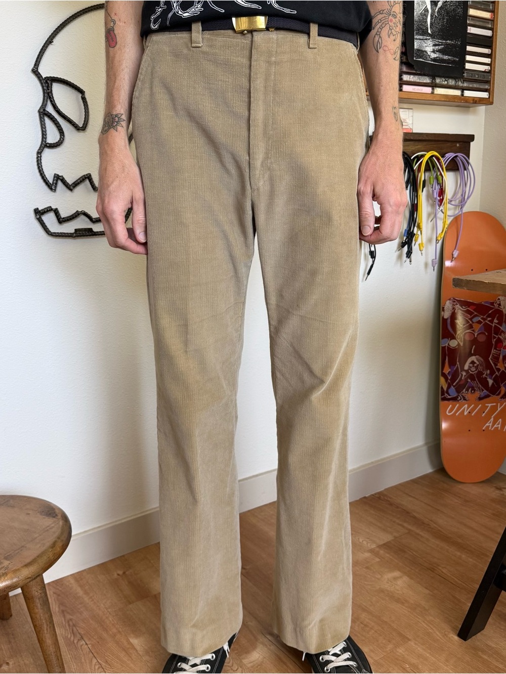 Vintage 70s Tan Corduroy Slacks by Haggar USA ~ 33 X 32